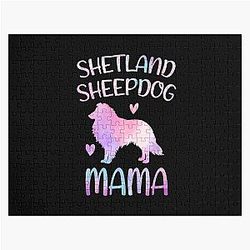 Shetland Sheepdog Watercolor, Shetland Sheepdog Mama, Shetland Sheepdog Owner Christmas Birthday Gift Jigsaw Puzzle