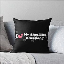 I Love My Shetland Sheepdog Pillow