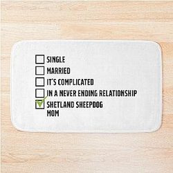 Funny Shetland Sheepdog Mom Favoritism Bath Mat