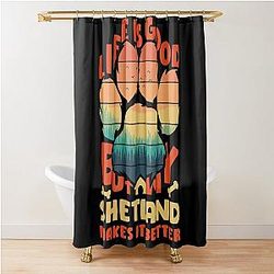 Life Is Good My Shetland Makes It Better Shower Curtain