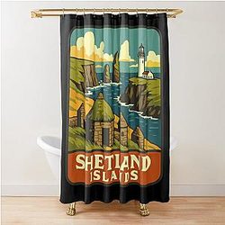 Shetland Islands Travel Souvenir Sticker Curtain