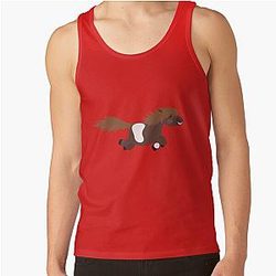 Cute Shetland pony cartoon illustration Tank Top