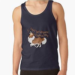 Barking Sheltie (Shetland Sheepdog) Don't let anyone silence you Tank Top