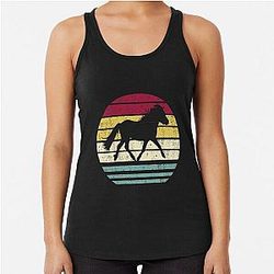 Shetland Pony Vintage Gift Racerback Tank Top