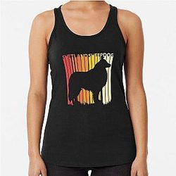 Shetland Sheepdog Breed Silhouette Racerback Tank Top