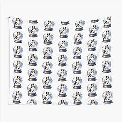Shetland Sheepdog Snow Globe Winter Art Tapestry