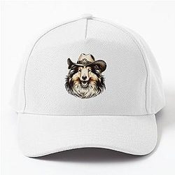 Retro Western Shetland Sheepdog Baseball Cap