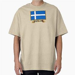 Shetland Flag Gifts, Masks, Stickers and Products Oversized T-Shirt