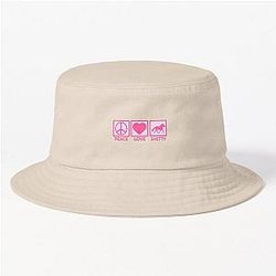 Shetland Pony in a Pink Bucket Hat