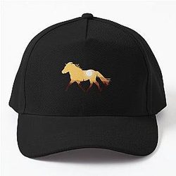 Shetland Pony Sunset Mountains Silhouette Baseball Cap