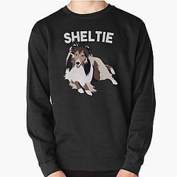 Shetland Sheepdog Mom's Unique Sheltie Drawing Pullover Sweatshirt