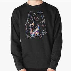 Cool Awesome Shetland Sheepdog Geometric Pullover Sweatshirt