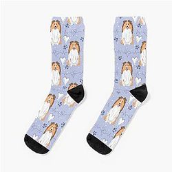LOVE Sable Sheltie Dog Shetland Sheepdog Socks
