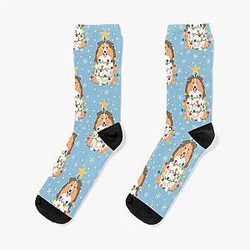 Sable Shetland Sheepdog Christmas Tree Socks