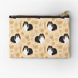 Cute Tri Color Sheltie Dog Zipper Pouch