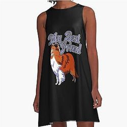 Shetland Sheepdog My Best Friend A Line Dress