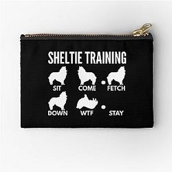Sheltie Training and Shetland Sheepdog Tricks Zipper Pouch
