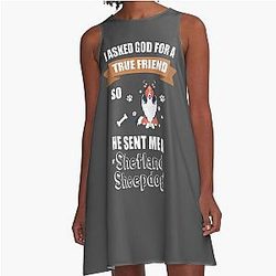 Shetland Sheepdog Owner Gifts A-Line Dress