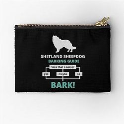 Shetland Sheepdog Barking Guide Zipper Pouch