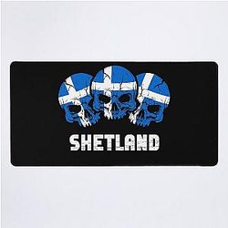 Shetland Flag Skulls Desktop Mat
