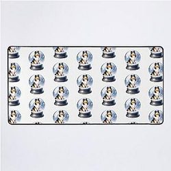 Shetland Sheepdog Snow Globe Winter Art Mat