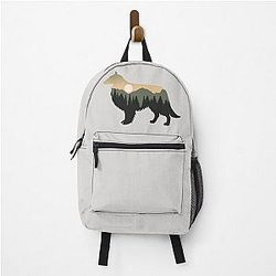 Shetland Sheepdog Forest Mountain Sunset Backpack