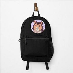 Cute Shetland sheepdog illustration backpack