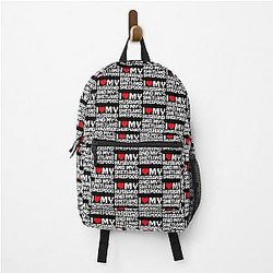 I Love My Husband And Shetland Sheepdog Backpack