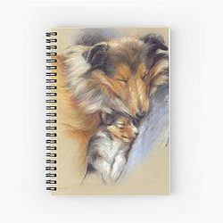 Mother Love Shelties Shetland Sheepdog Spiral Notebook