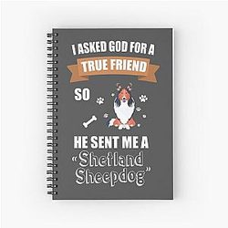 Shetland Sheepdog Owner Gifts Spiral Notebook