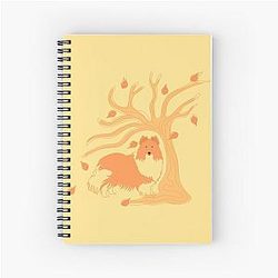 Shetland Sheepdog Autumn Spiral Notebook