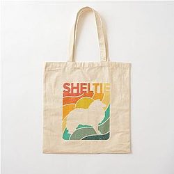 Shetland Sheepdog Vintage Gift Pet Lover Cotton Tote Bag