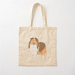 Cute Sheltie Dog Shetland Sheepdog Cotton Tote Bag