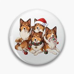 Shetland Sheepdog Christmas Pin