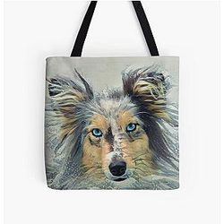 Shetland Sheepdog All Over Print Tote Bag
