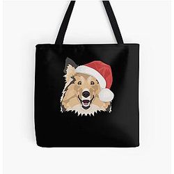 Shetland Sheepdog Christmas Tote Bag