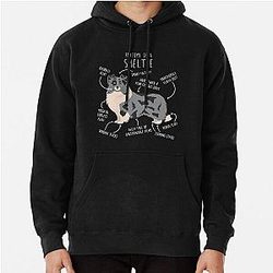 Bi Blue Sheltie Sheepdog Anatomy Pullover Hoodie