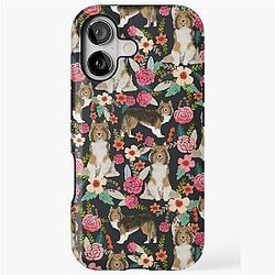Sheltie Dog Floral Vintage Florals Pet Cute Phone Case