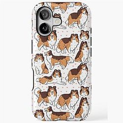 Shetland sheepdog illustration iPhone case