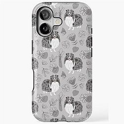 Cute Blue Shetland Sheepdog iPhone Tough Case
