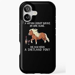 Shetland Pony Wine Funny Tough Case