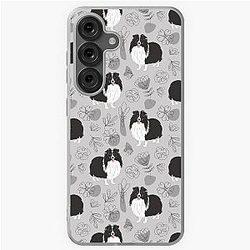 Cute Black White Sheltie Shetland Sheepdog Soft Case for Samsung Galaxy