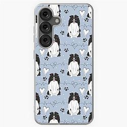 LOVE Black White Sheltie Shetland Sheepdog Samsung Galaxy Soft Case