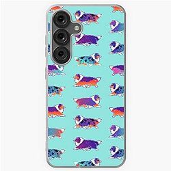 Galaxy Shetland Sheepdog Phone Case with Teal Samsung Galaxy Soft Case