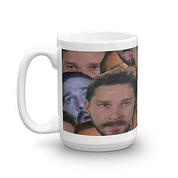 Shia LaBeouf Faces 11 oz Coffee Mugs with Easy Grip Handle Suitable for Hot and Cold Drinks Can Be Used for Office