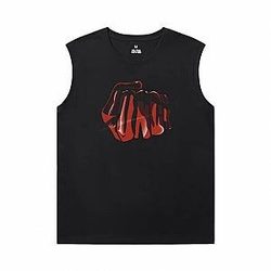 Anime Tshirt One Punch Man Men'S Sleeveless Muscle T Shirts WS2302