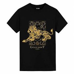 Saint Seiya Leo Schwarz T-Shirts Anime T-Shirt Design WS2302