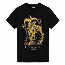 Aries Black Tee Shirt Saint Seiya Best Anime T Shirts WS2302