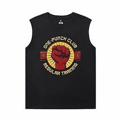 One Punch Man T-Shirts Anime Sleeveless T Shirts For Running WS2302