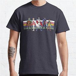 G Force Battle of the Planets Retro Stripe Classic T-Shirt Offical Store RB0812
